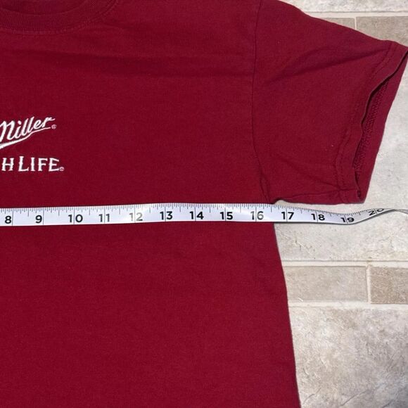 Miller High Life T-Shirt, Small, Red, Short Sleeve - Picture 2 of 5